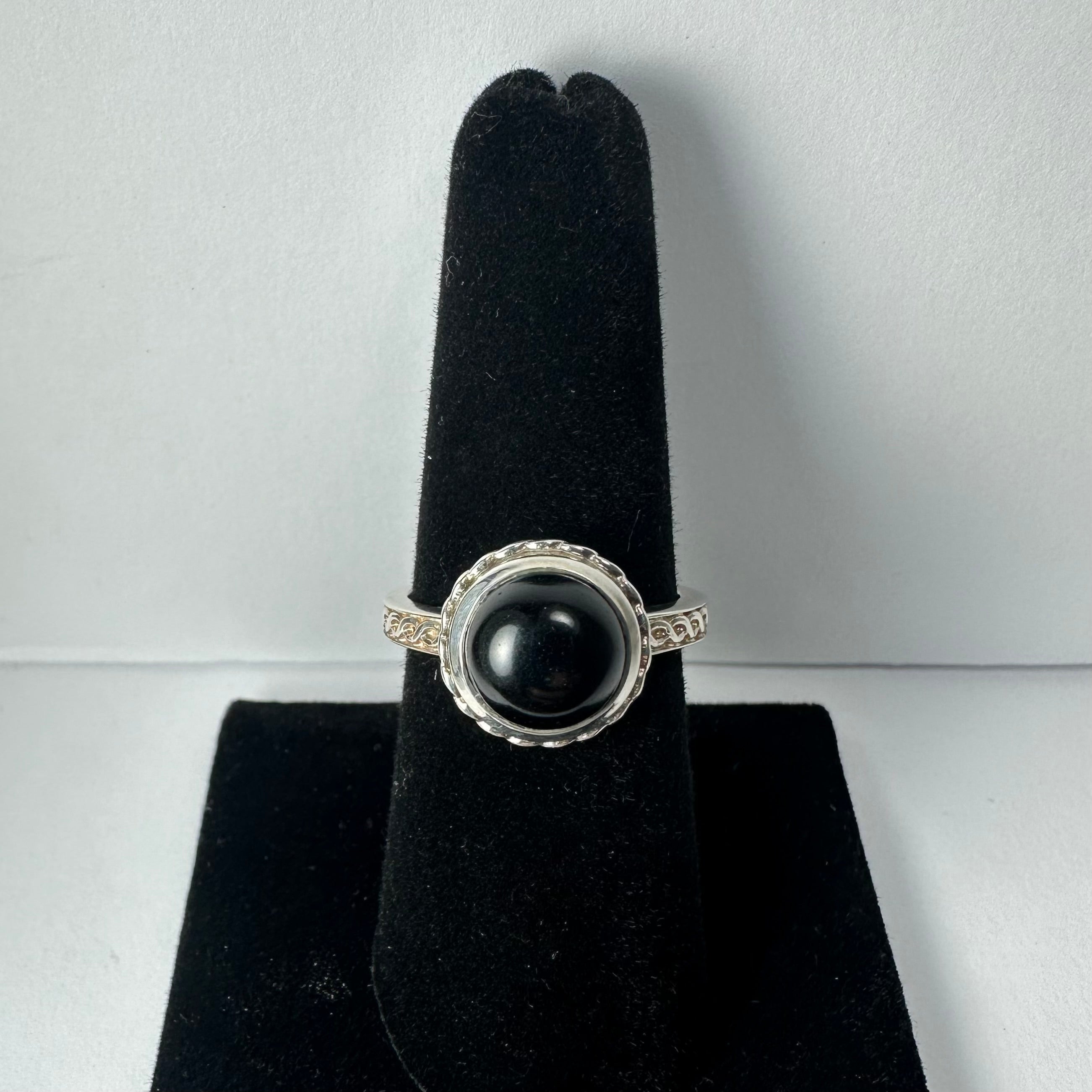 Black Onyx Ring - Size 8