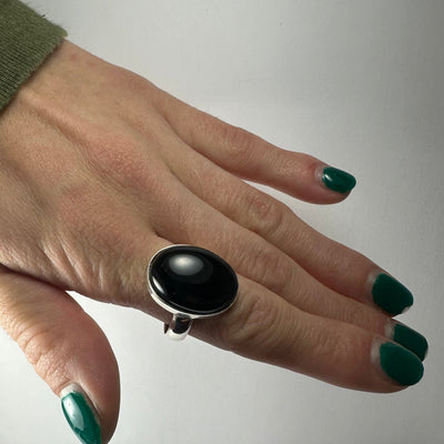 Black Onyx Ring - Size 8.5