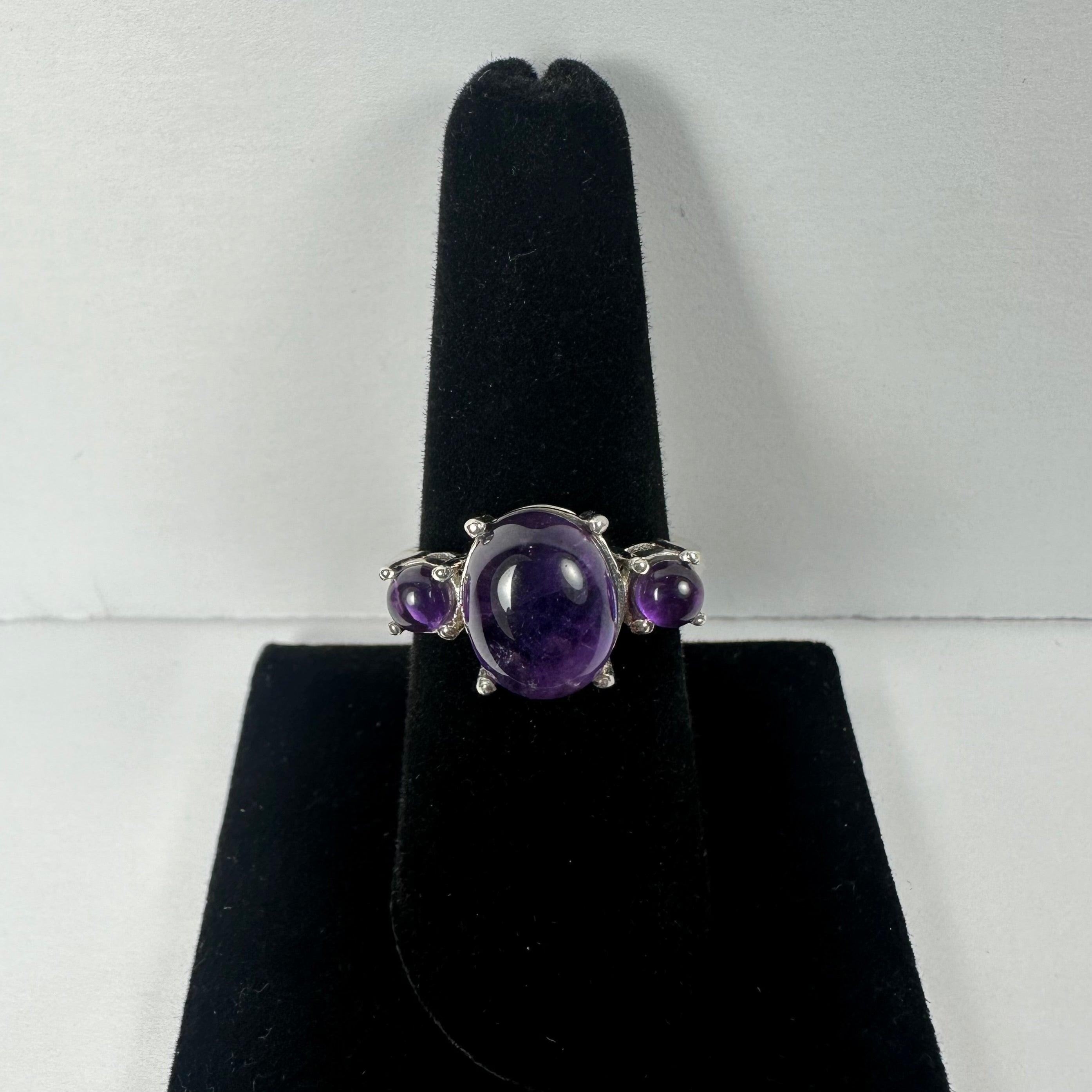 Amethyst Ring - Size 8 by Rare Earth Gallery - main product image for Resin Society