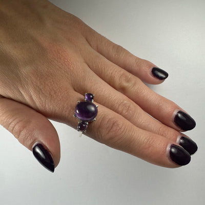 Amethyst Ring - Size 8 by Rare Earth Gallery - product image 2 for Resin Society