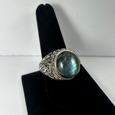 Labradorite Ring - Size 9 by Rare Earth Gallery - main product image for Resin Society