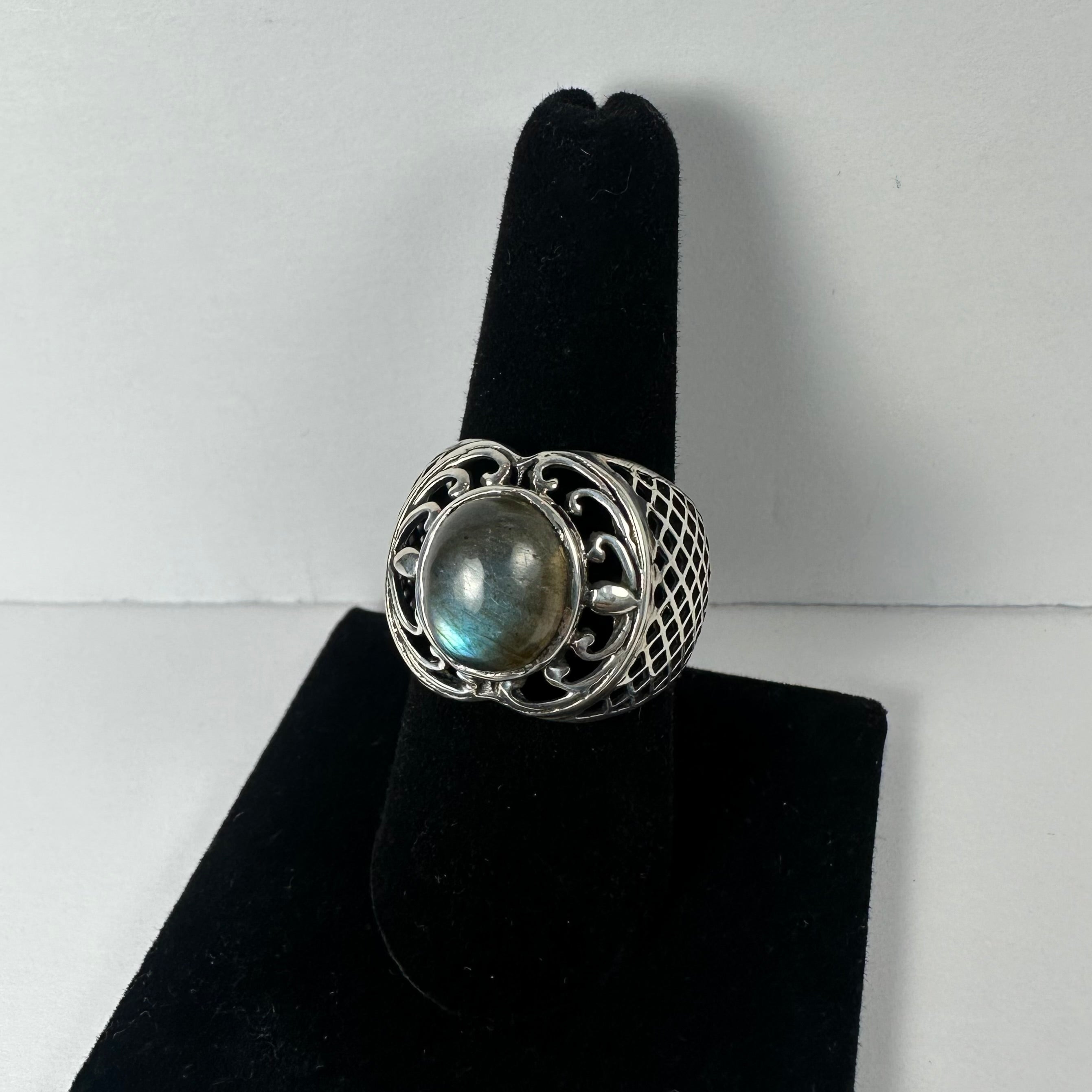 Labradorite Ring - Size 8.5 by Rare Earth Gallery - main product image for Resin Society