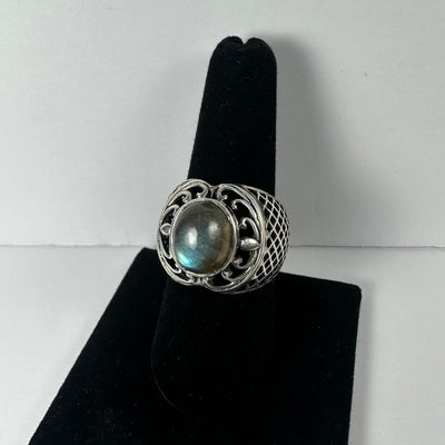 Labradorite Ring - Size 8.5 by Rare Earth Gallery - main product image for Resin Society