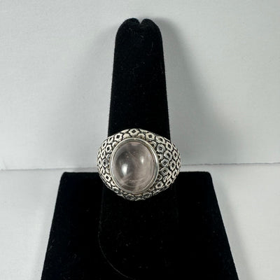 Rose Quartz Ring - Size 8.5 by Rare Earth Gallery - main product image for Resin Society