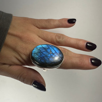 Labradorite Ring - Size 10 by Rare Earth Gallery - product image 2 for Resin Society