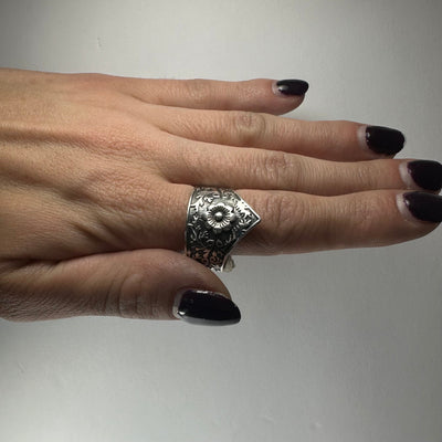 .925 Sterling Flower Ring - Size 10.5 by Rare Earth Gallery - product image 2 for Resin Society
