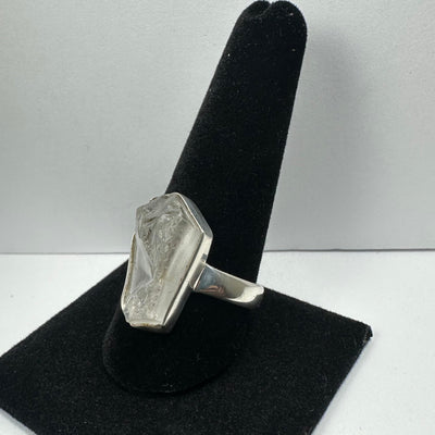 Natural Rough Quartz Ring - Size 11.5