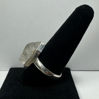Natural Rough Quartz Ring - Size 11.5