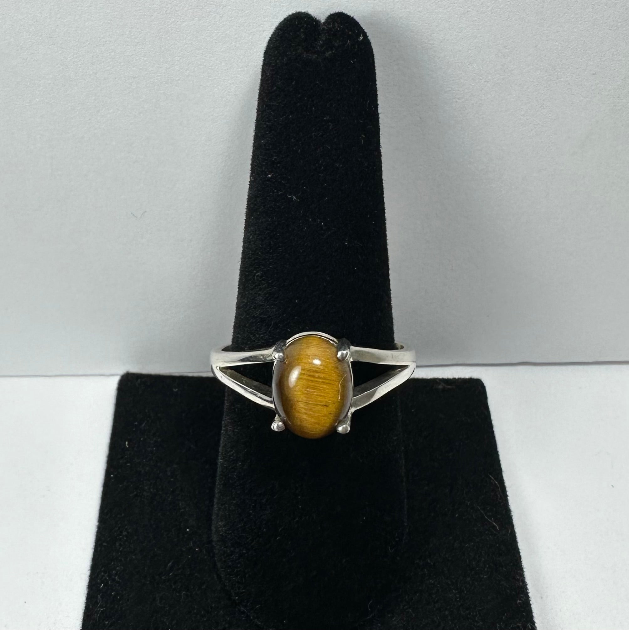 Tiger Eye Ring - Size 12 by Rare Earth Gallery - main product image for Resin Society