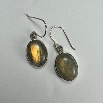 Oval Labradorite Earrings by Rare Earth Gallery - main product image for Resin Society