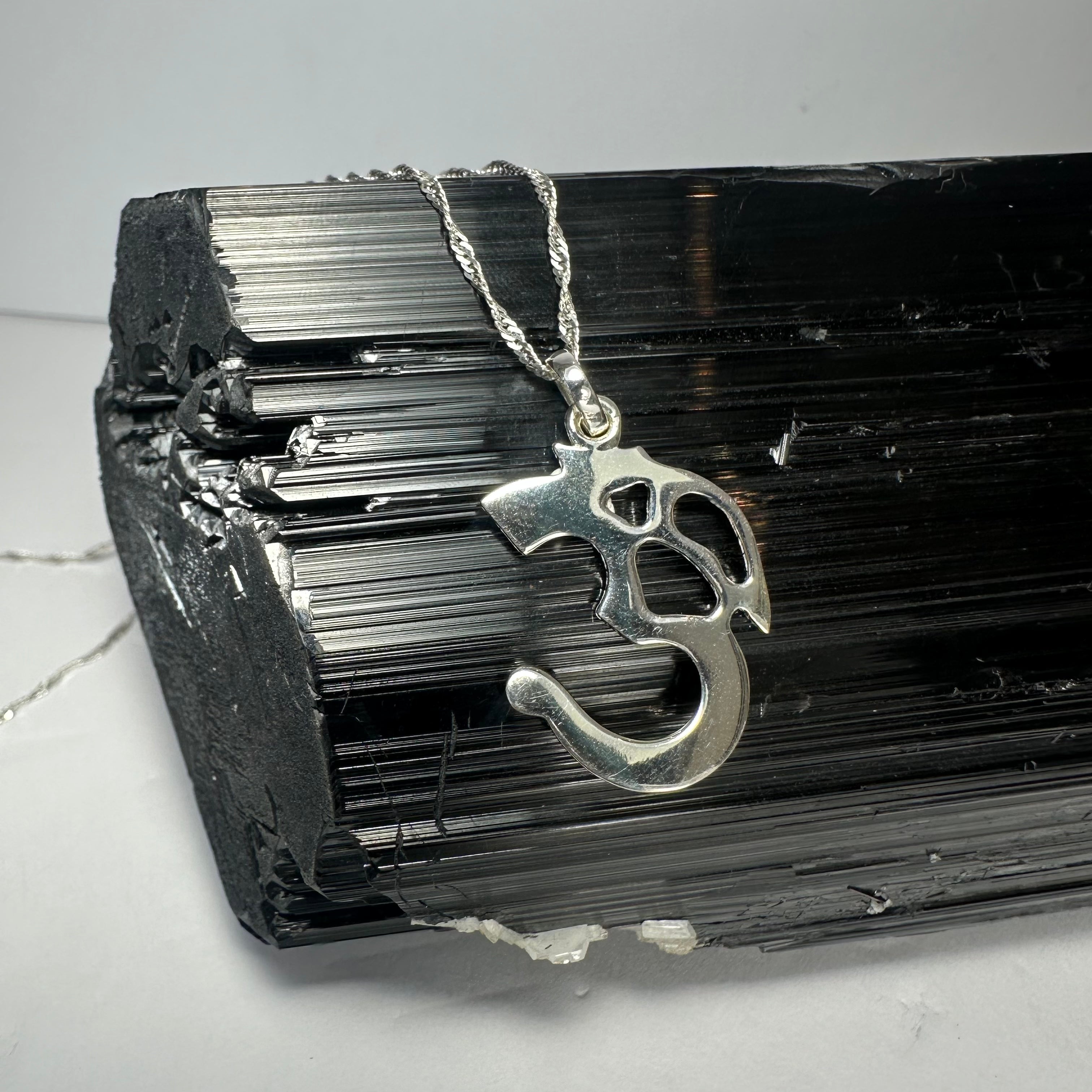 Sterling Silver 'Ohm' Pendant by Rare Earth Gallery - main product image for Resin Society