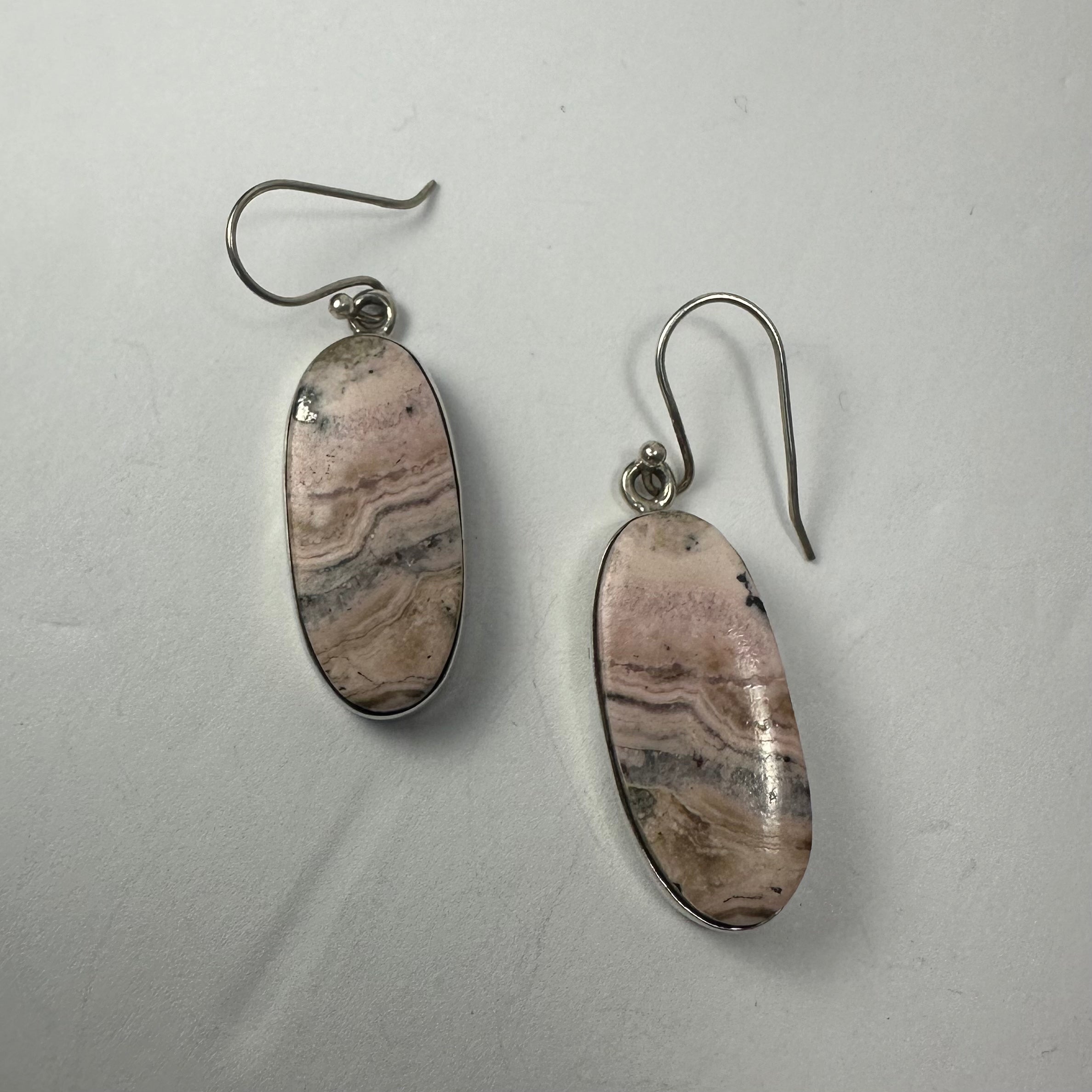 Rhodonite Dangle Earrings by Rare Earth Gallery - product image 2 for Resin Society
