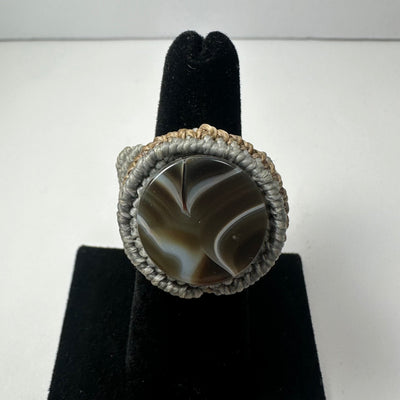 Handmade Woven Ring with Stone by Rare Earth Gallery - product image 12 for Resin Society