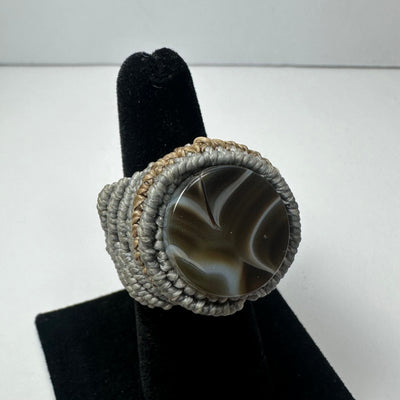 Handmade Woven Ring with Stone by Rare Earth Gallery - product image 13 for Resin Society