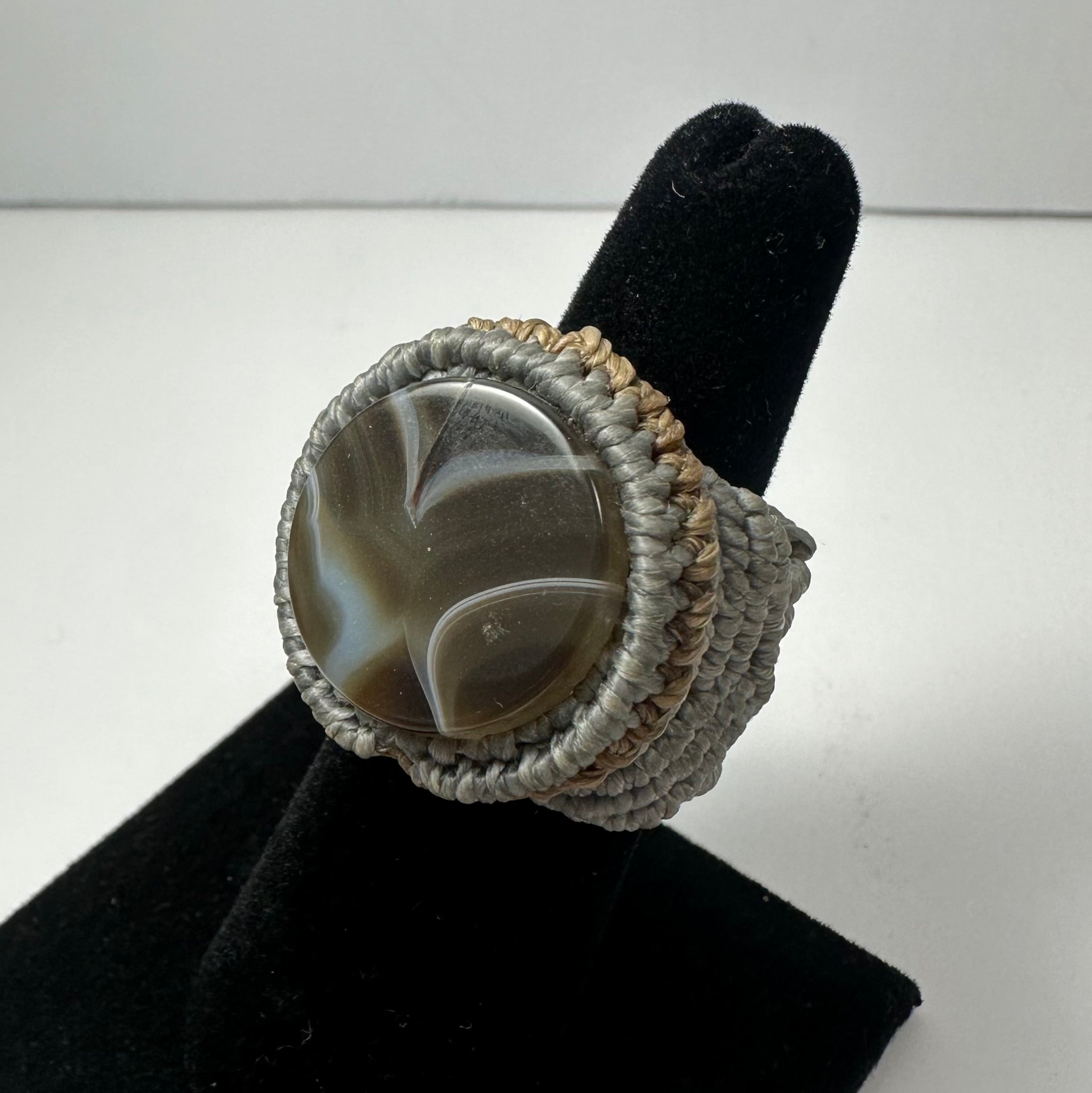 Handmade Woven Ring with Stone by Rare Earth Gallery - product image 14 for Resin Society