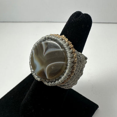 Handmade Woven Ring with Stone by Rare Earth Gallery - product image 14 for Resin Society