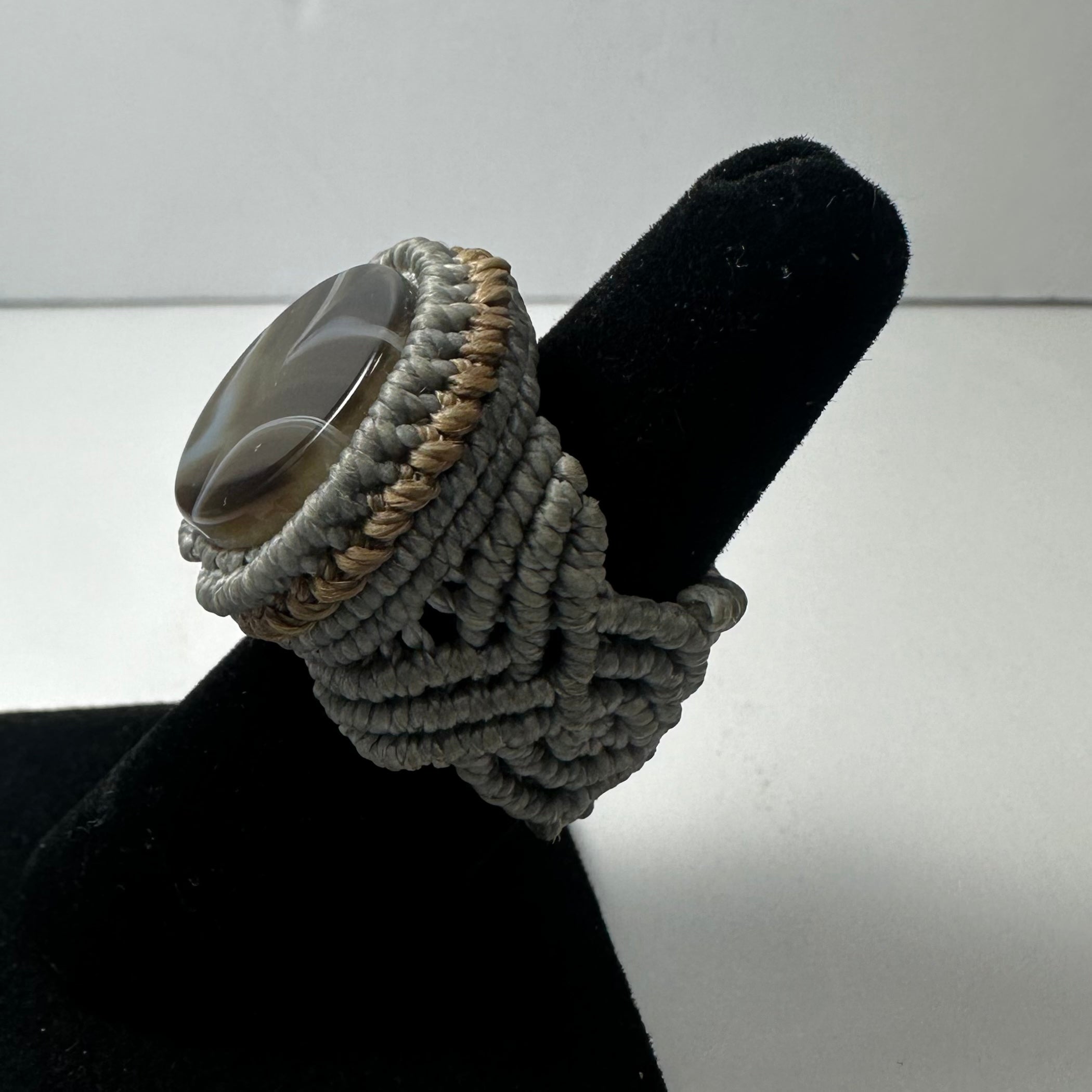 Handmade Woven Ring with Stone by Rare Earth Gallery - product image 15 for Resin Society