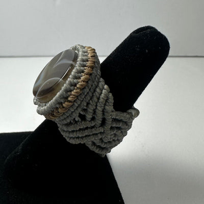 Handmade Woven Ring with Stone by Rare Earth Gallery - product image 15 for Resin Society