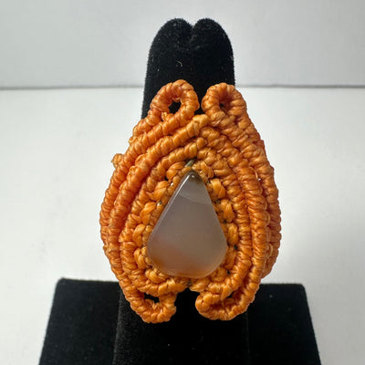 Handmade Woven Ring with Stone by Rare Earth Gallery - product image 7 for Resin Society