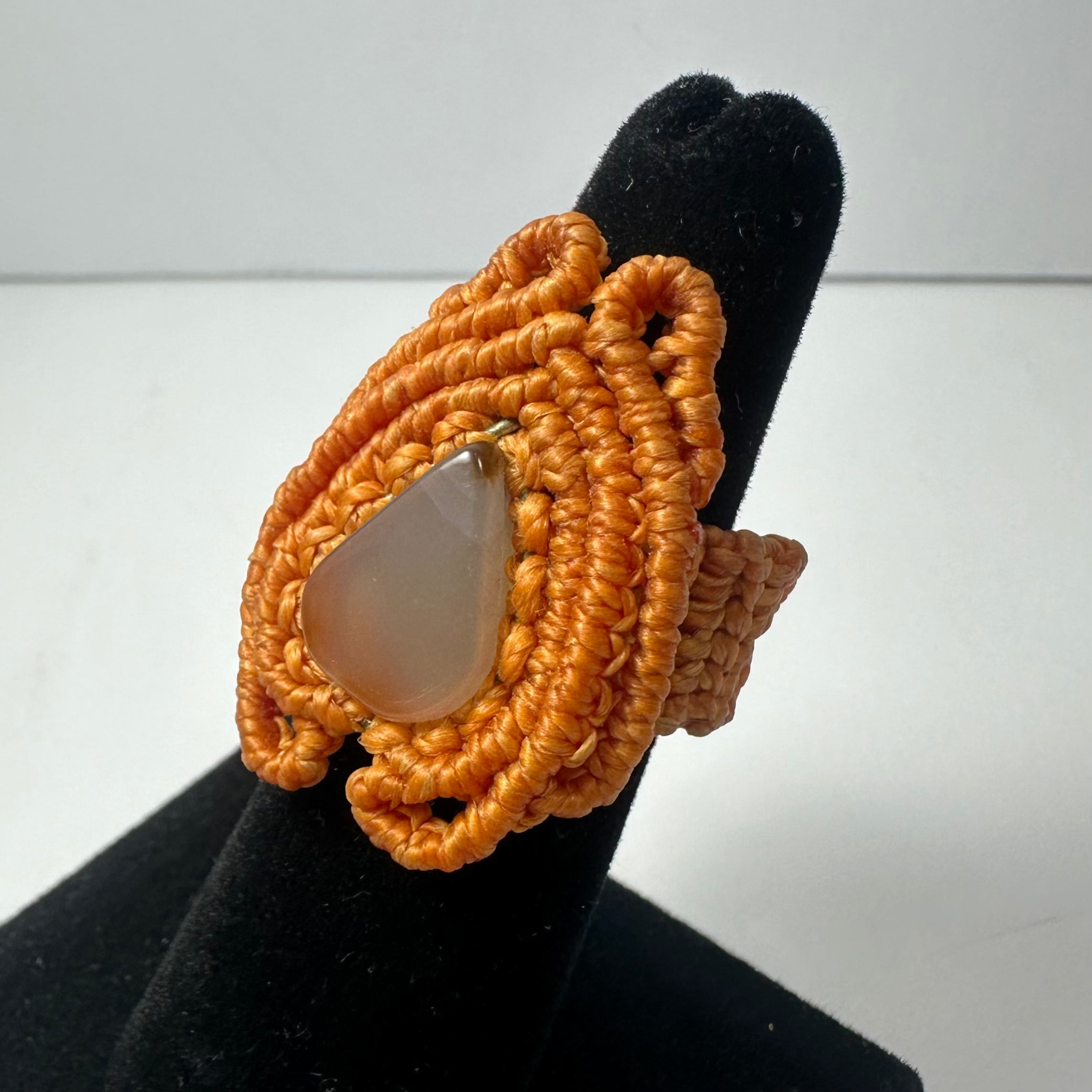 Handmade Woven Ring with Stone by Rare Earth Gallery - product image 9 for Resin Society