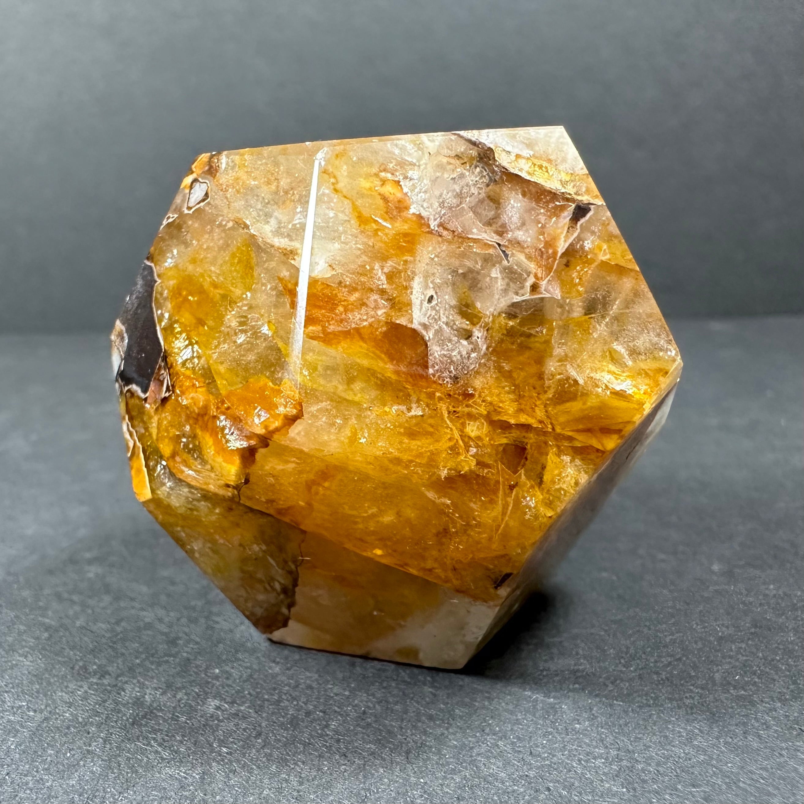Yellow Hematoid Quartz Dodecahedron Carving from Brazil by Rare Earth Gallery - product image 4 for Resin Society