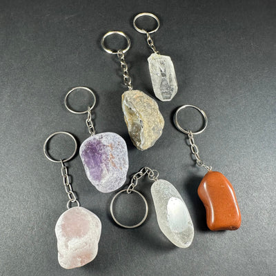 Mixed Stone Crystal Keychain by Rare Earth Gallery - product image 2 for Resin Society