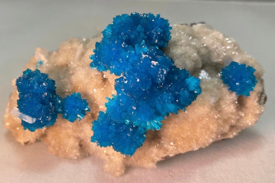 Cavansite with Stilbite on Matrix from Pune, Maharashtra, India by Rare Earth Gallery - main product image for Resin Society