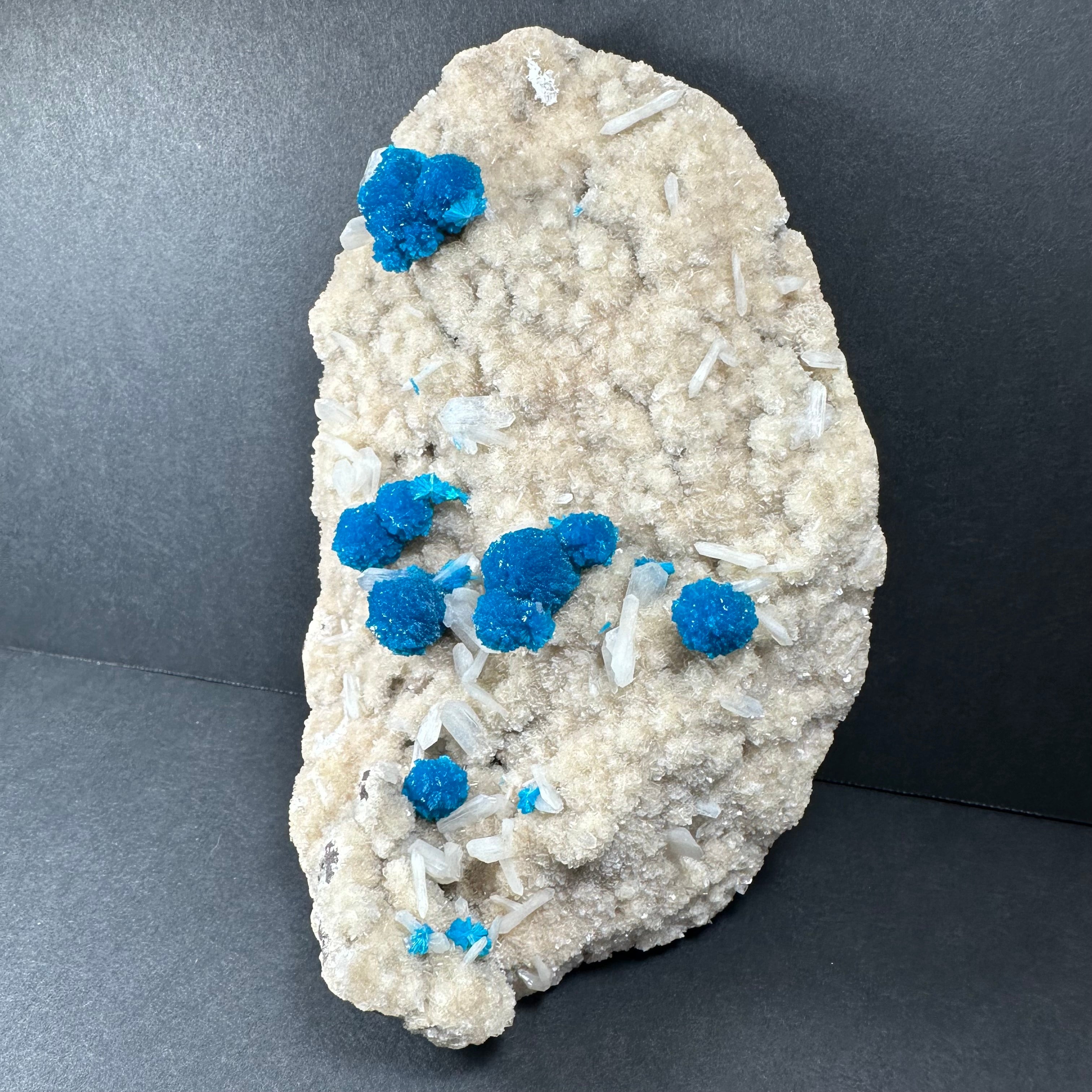 Cavansite with Stilbite on Matrix Maharashtra, Pune, India by Rare Earth Gallery - product image 2 for Resin Society