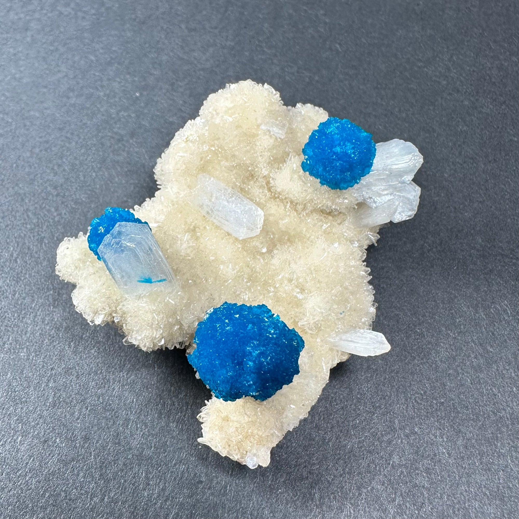 Cavansite on Stilbite Matrix from Maharashtra, Pune, India by Rare Earth Gallery - product image 2 for Resin Society
