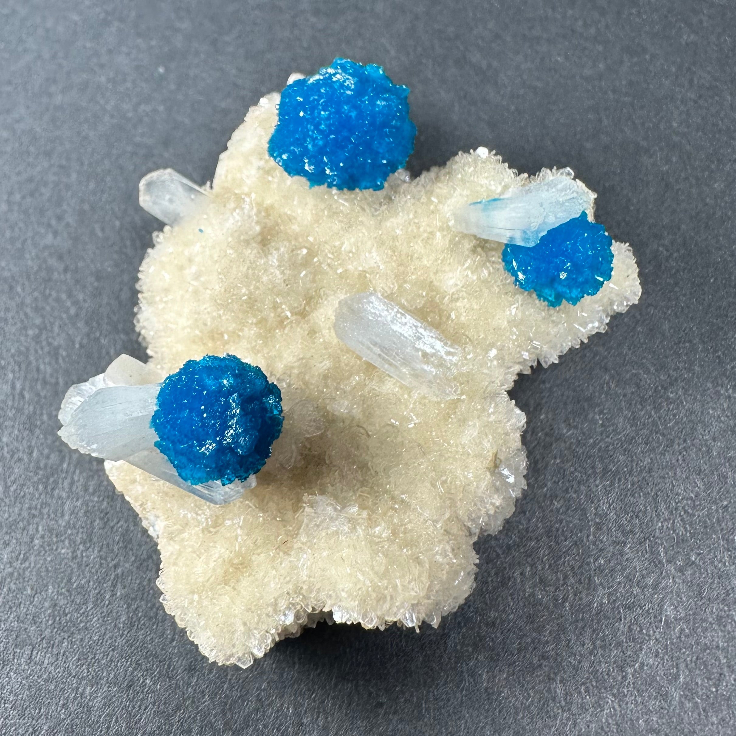 Cavansite on Stilbite Matrix from Maharashtra, Pune, India by Rare Earth Gallery - product image 4 for Resin Society