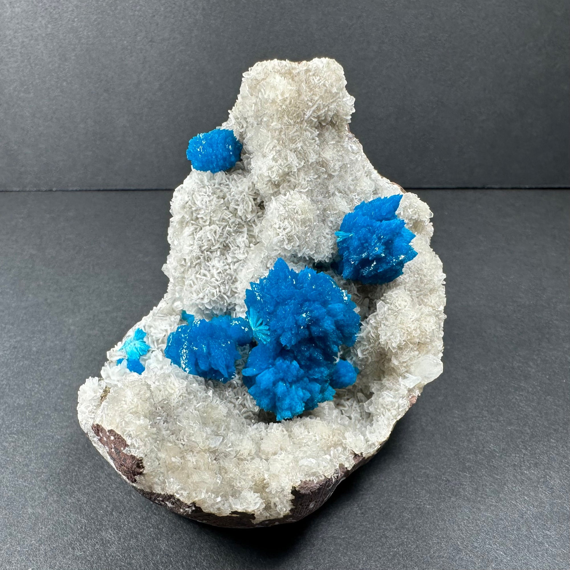Cavansite with White Stilbite on Matrix Maharashtra, Pune, India by Rare Earth Gallery - main product image for Resin Society
