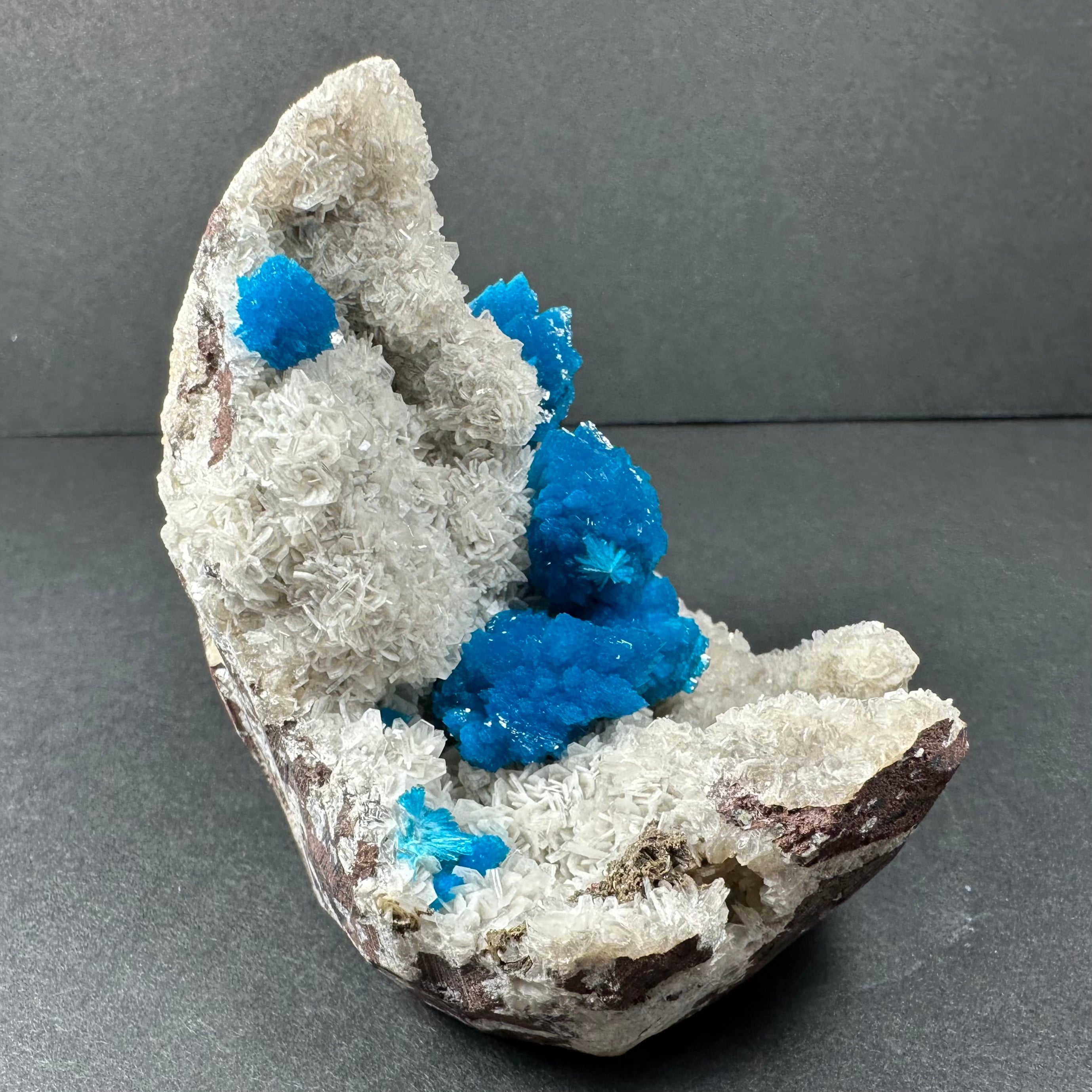 Cavansite with White Stilbite on Matrix Maharashtra, Pune, India by Rare Earth Gallery - product image 5 for Resin Society