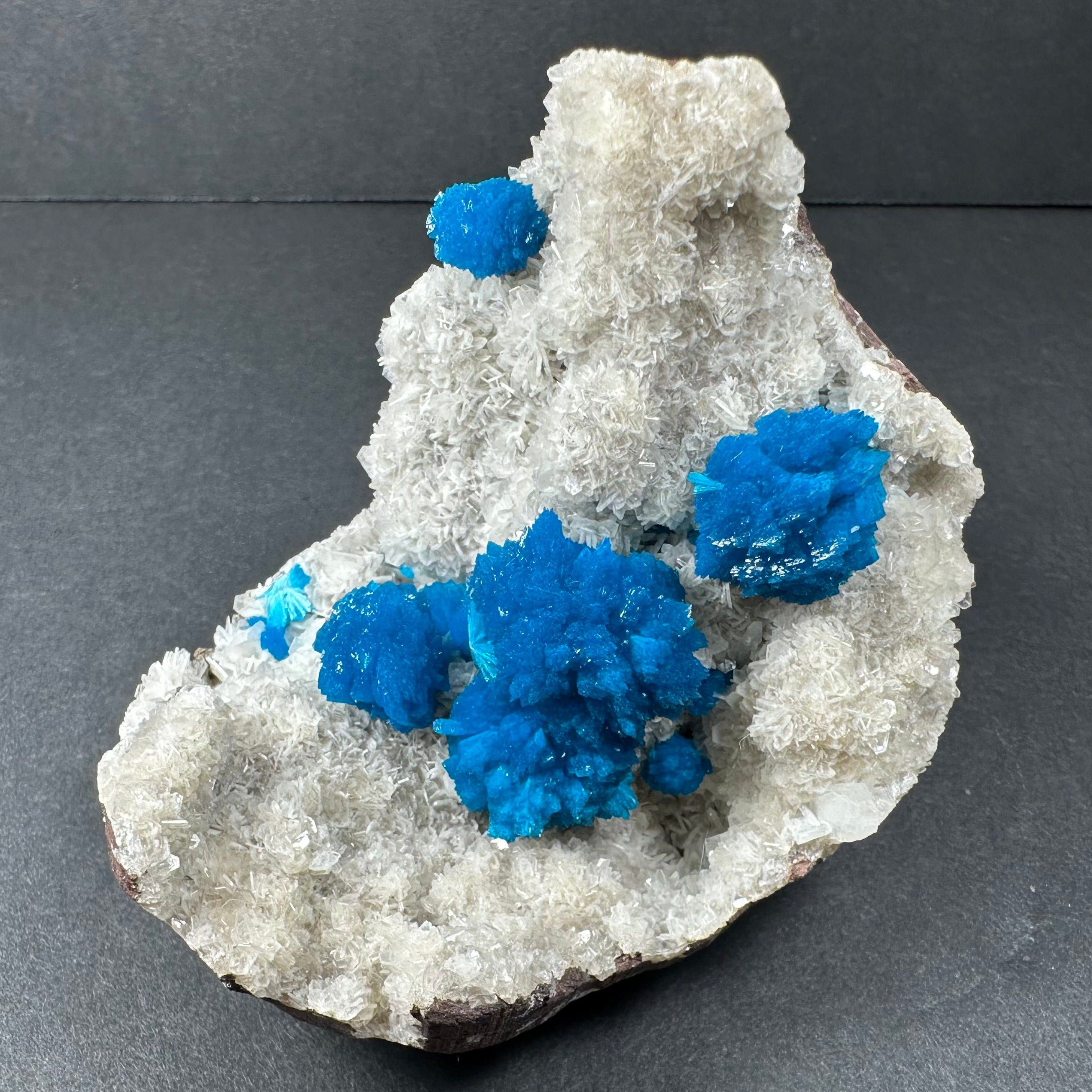 Cavansite with White Stilbite on Matrix Maharashtra, Pune, India by Rare Earth Gallery - product image 3 for Resin Society