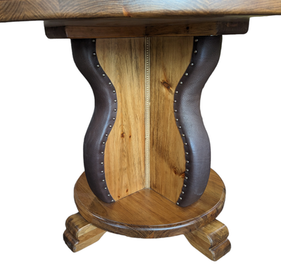 Leather Studded Gathering Table by Enrico Bartolini - product image 2 for Resin Society