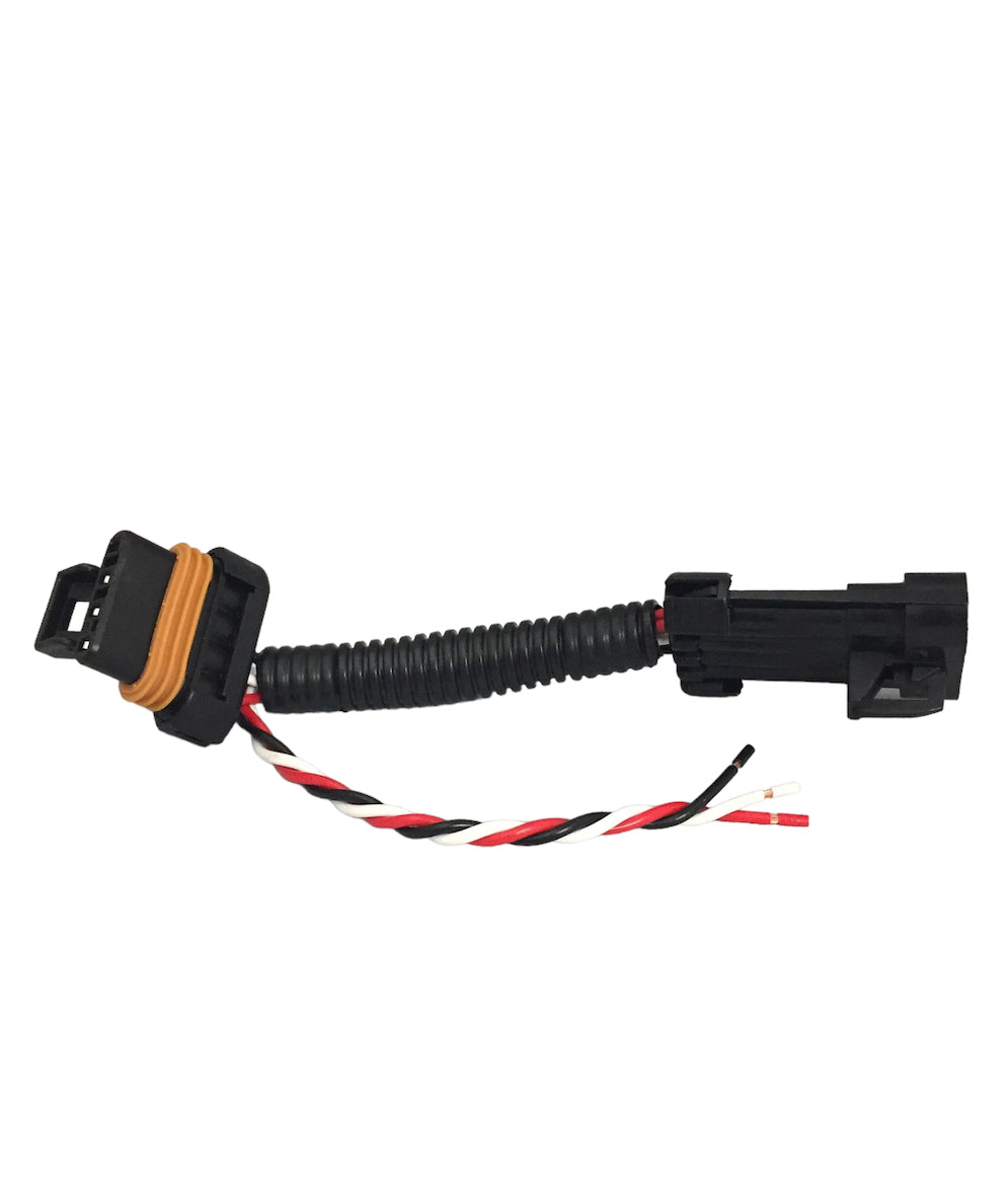 RZR Whip & Tail Light Plug And Play Harness product laid out on white background showing connectors and wires