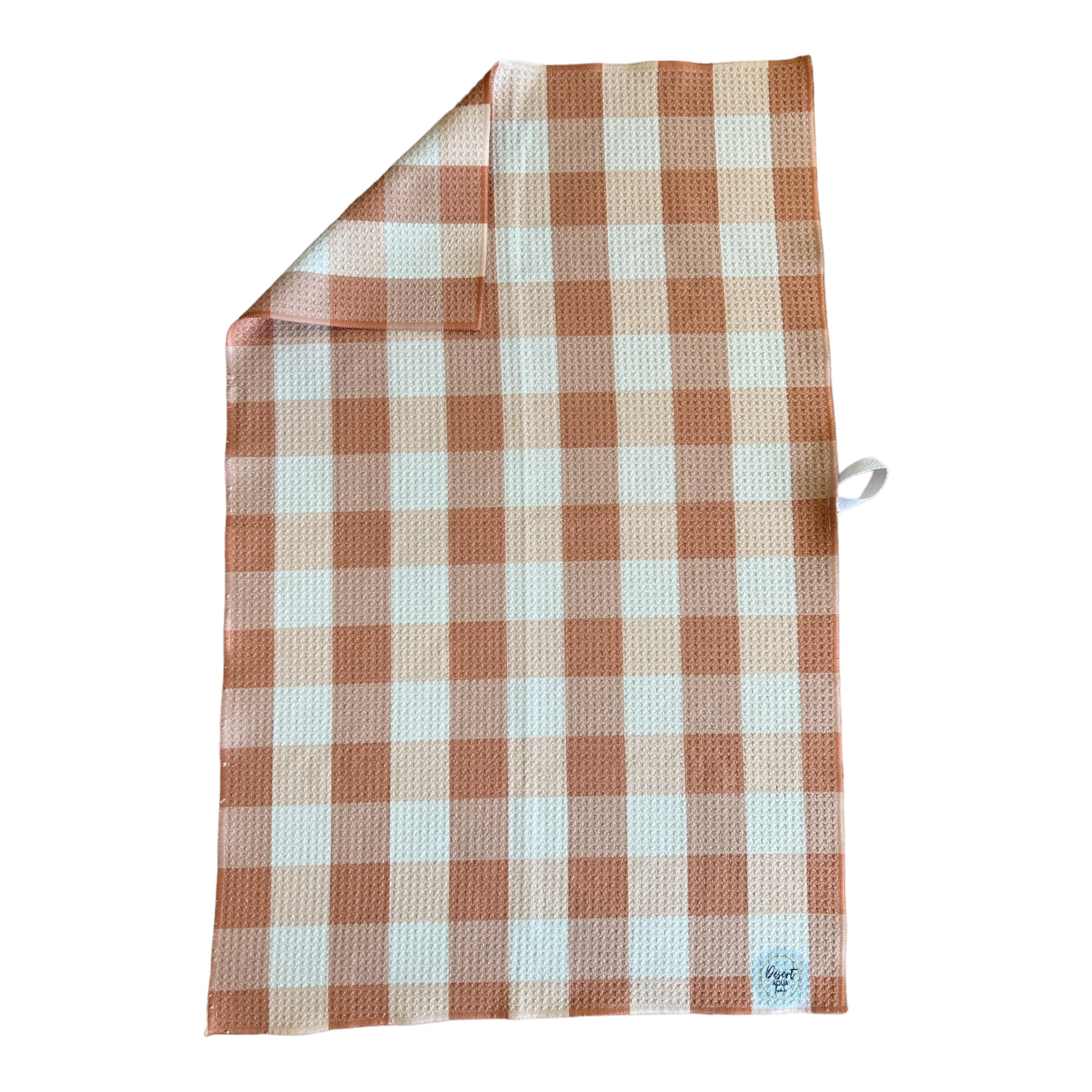 PRETTY IN PINK PLAID KITCHEN TOWEL by DesertAqua - main product image for Resin Society