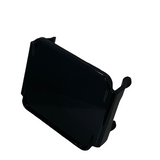 Rectangular black LED pod lens cover with a slightly curved surface and clip attachments on either side, shown against a white background.