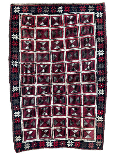 Hand-knotted Persian Tribal Khorramabad Wool Rug 4’3” x 6’10” by Rugistan - main product image for Resin Society
