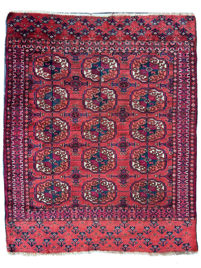 Antique 1920’s Tribal Turkoman Tekke Wedding Rug 3’4” x 4’1” by Rugistan - product image 4 for Resin Society