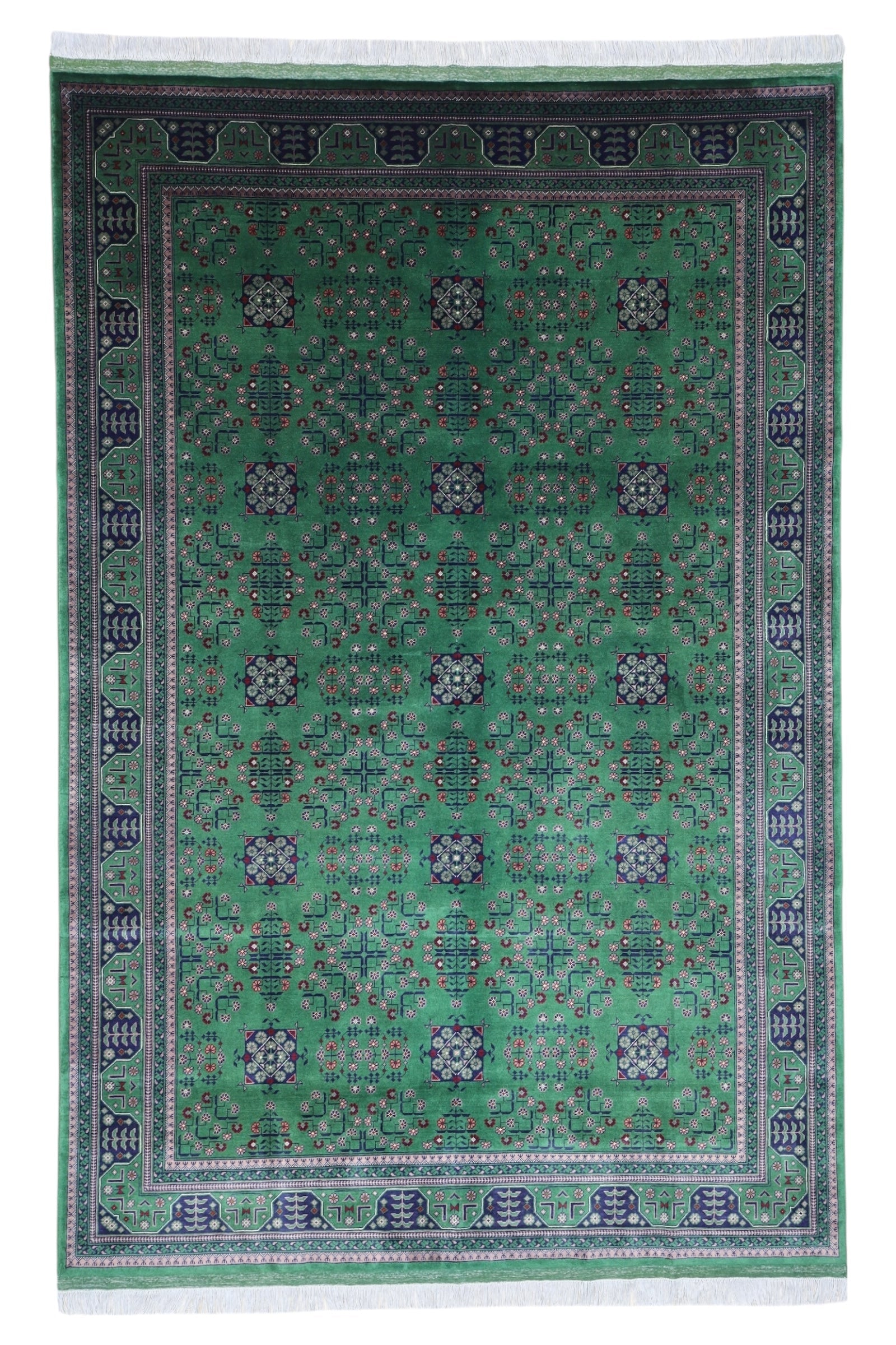 Hand-Knotted Afghani Bukharayi Wool Rug – 6’7″ x 9’9″ by Rugistan - main product image for Resin Society
