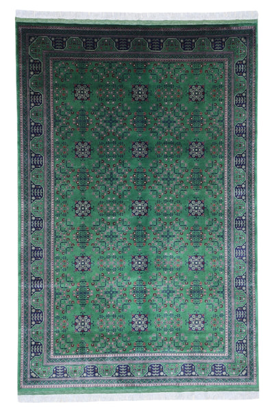 Hand-Knotted Afghani Bukharayi Wool Rug – 6’7″ x 9’9″ by Rugistan - main product image for Resin Society