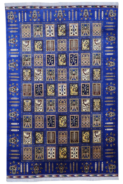 Hand-Knotted Bakhtiari Afghan Wool Area Rug – 6'7" x 9'9" by Rugistan - main product image for Resin Society