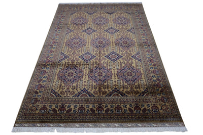 Hand-Knotted Afghani Zerkhaki Wool Rug – 6’7″ x 10’2″ by Rugistan - product image 2 for Resin Society