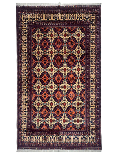 Hand-Knotted Afghani Yusufi Wool Rug – 6’7″ x 10’0″ by Rugistan - main product image for Resin Society