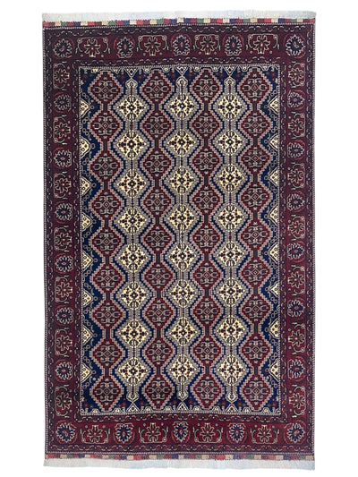 Hand-Knotted Afghani Yusufbai Wool Rug – 6’10″ x 9’10″ by Rugistan - main product image for Resin Society