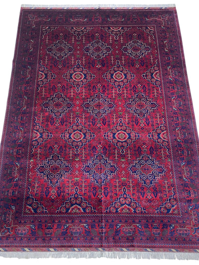 Hand-Knotted Afghani Zerkhaki Wool Rug – 6’7″ x 9’8″ by Rugistan - product image 2 for Resin Society