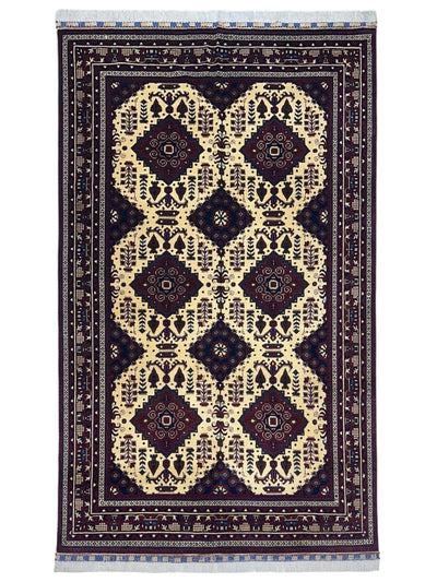 Hand-Knotted Afghani Zerkhaki Wool Rug – 6’6″ x 9’8″ by Rugistan - main product image for Resin Society