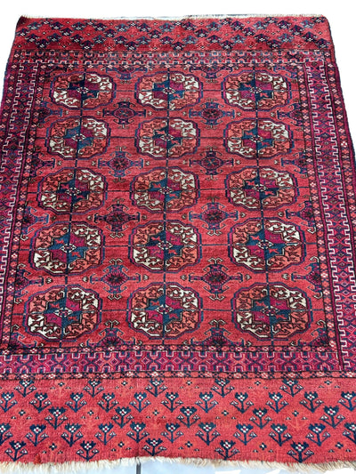 Antique 1920’s Tribal Turkoman Tekke Wedding Rug 3’4” x 4’1” by Rugistan - product image 5 for Resin Society