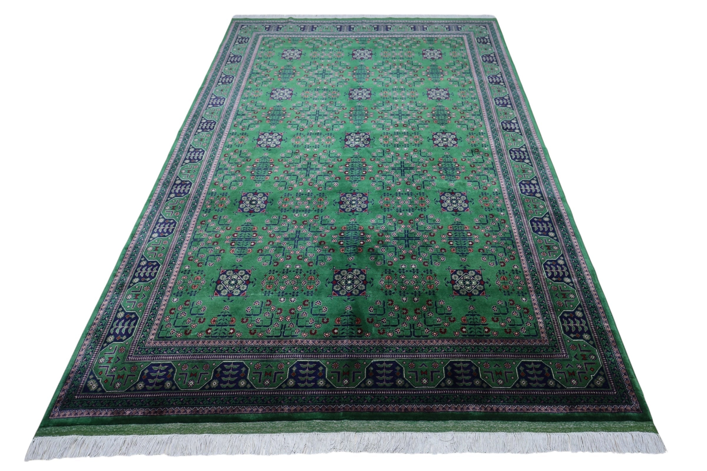 Hand-Knotted Afghani Bukharayi Wool Rug – 6’7″ x 9’9″ by Rugistan - product image 3 for Resin Society