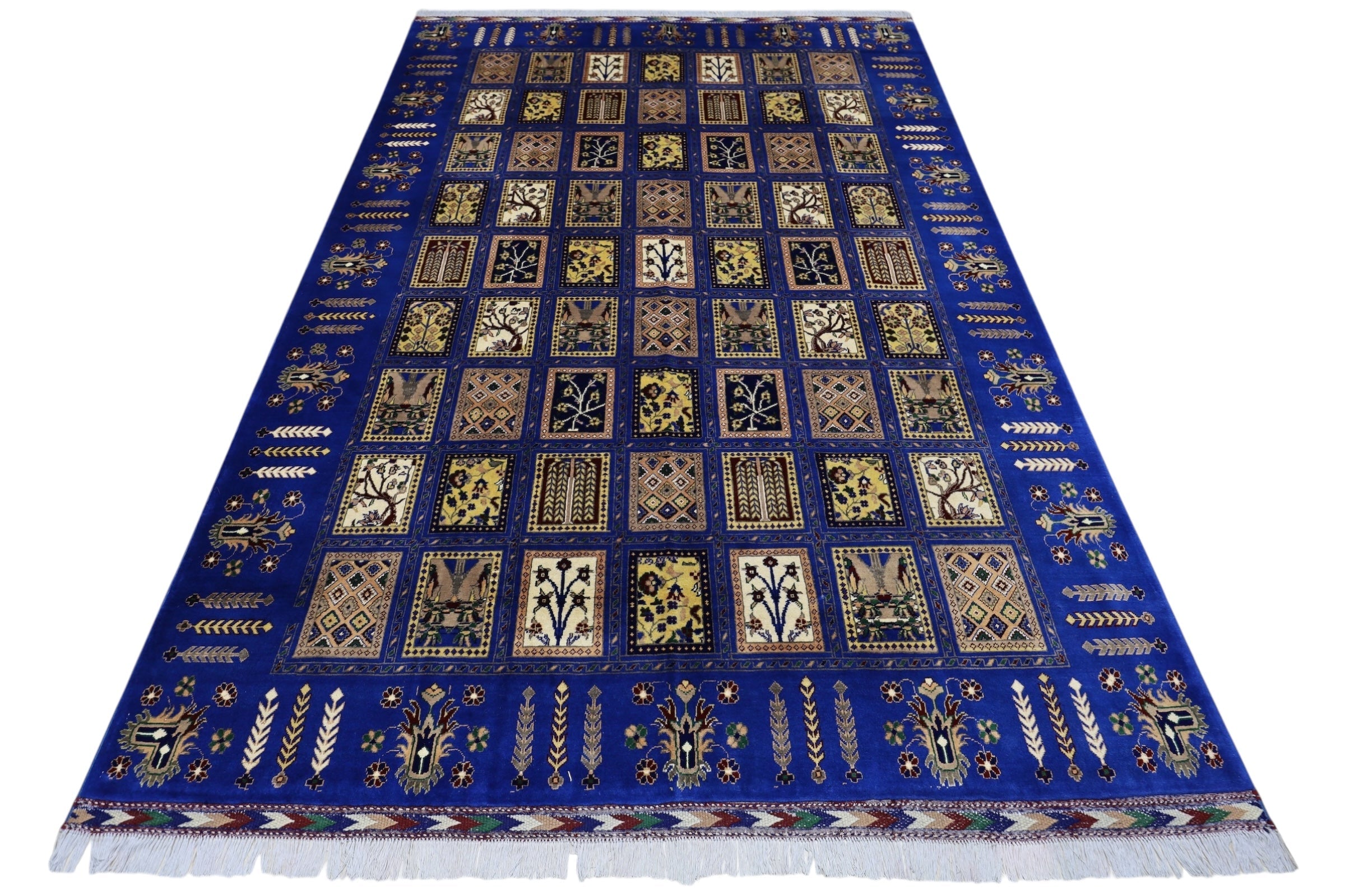 Hand-Knotted Bakhtiari Afghan Wool Area Rug – 6'7" x 9'9" by Rugistan - product image 2 for Resin Society